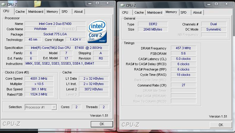 DDR2 ValueRam 667 @ 914MHz
